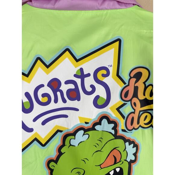Vintage Nickelodeon Rugrats Windbreaker Jacket Size M Colorblock 90s Retro Style - Picture 9 of 16